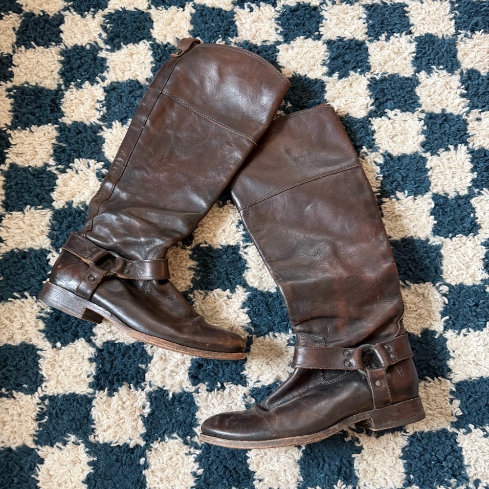 Frye Melissa Leather Harness Boots –